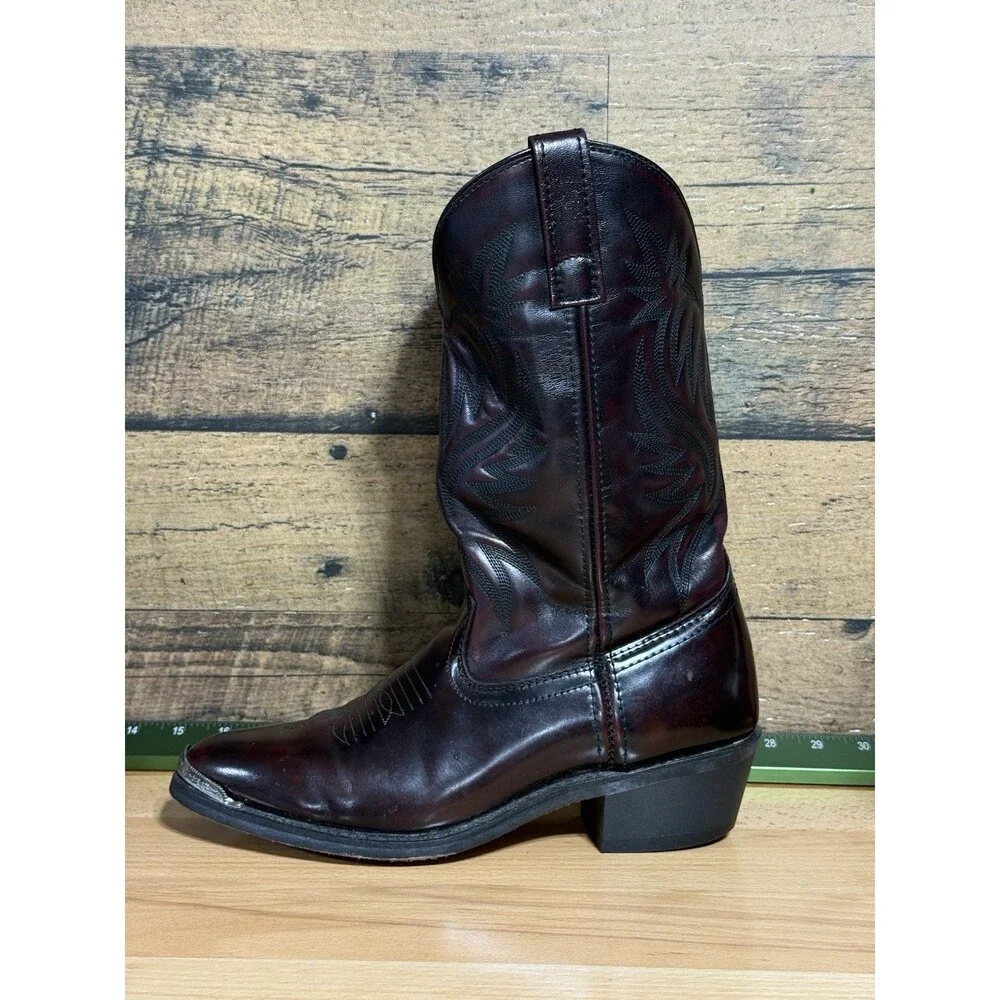 Rare-Laredo Custom Men's 8 Black Cherry #4216 Cowboy Western Leather Boots